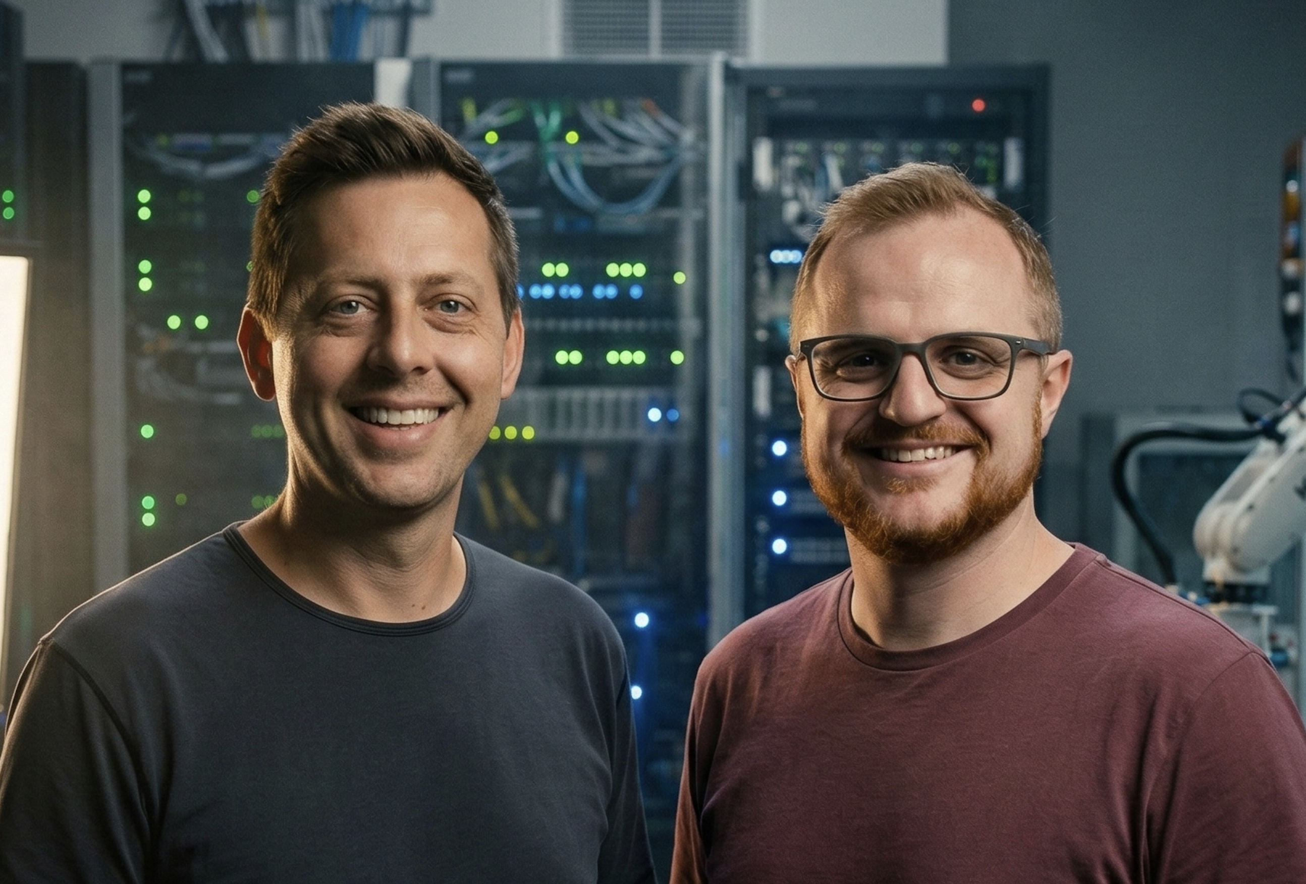 Dan and Mike in the server room